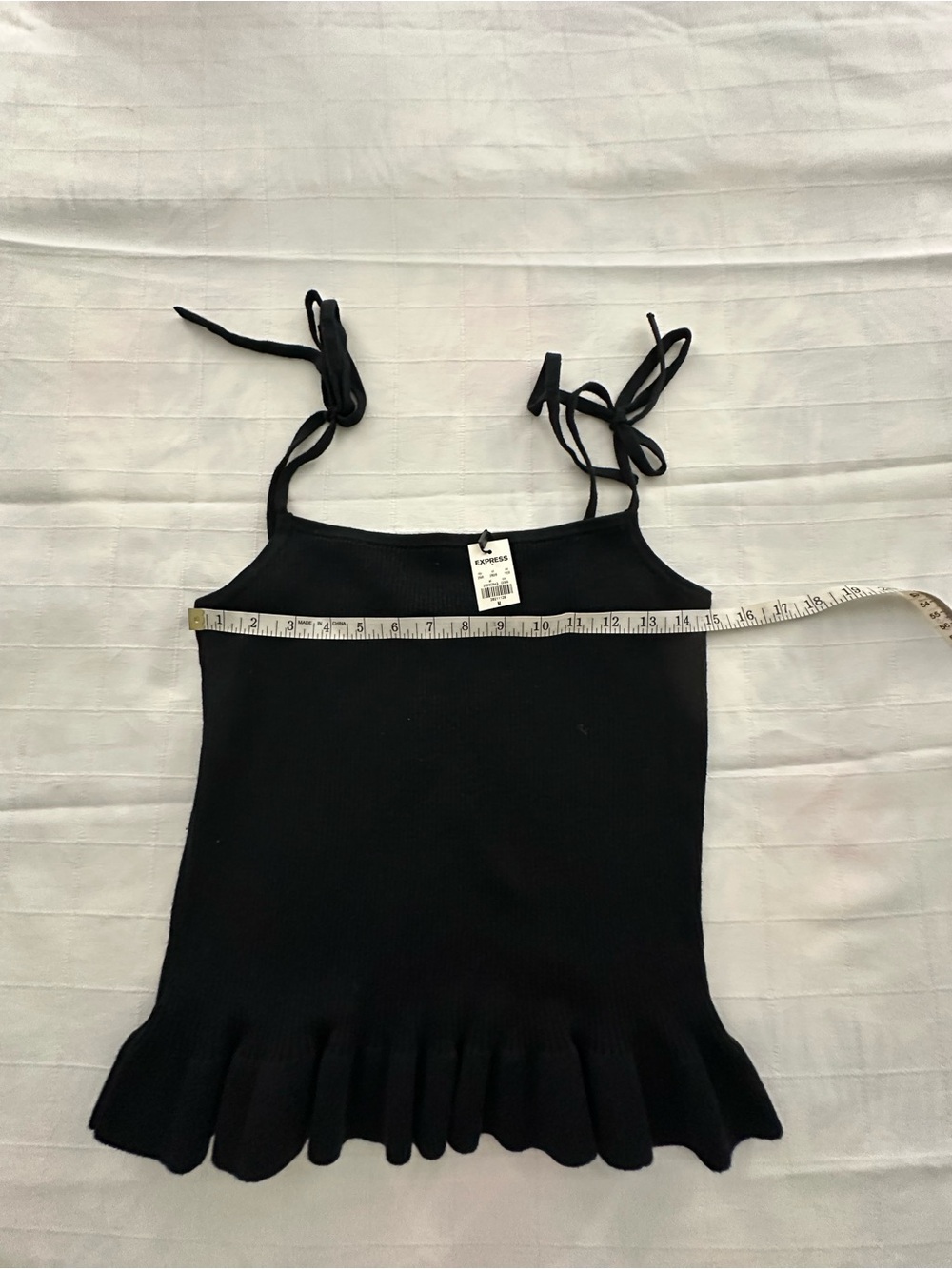 Express NWT Black Knit Ruffle Skirt Set - Picture 10 of 11